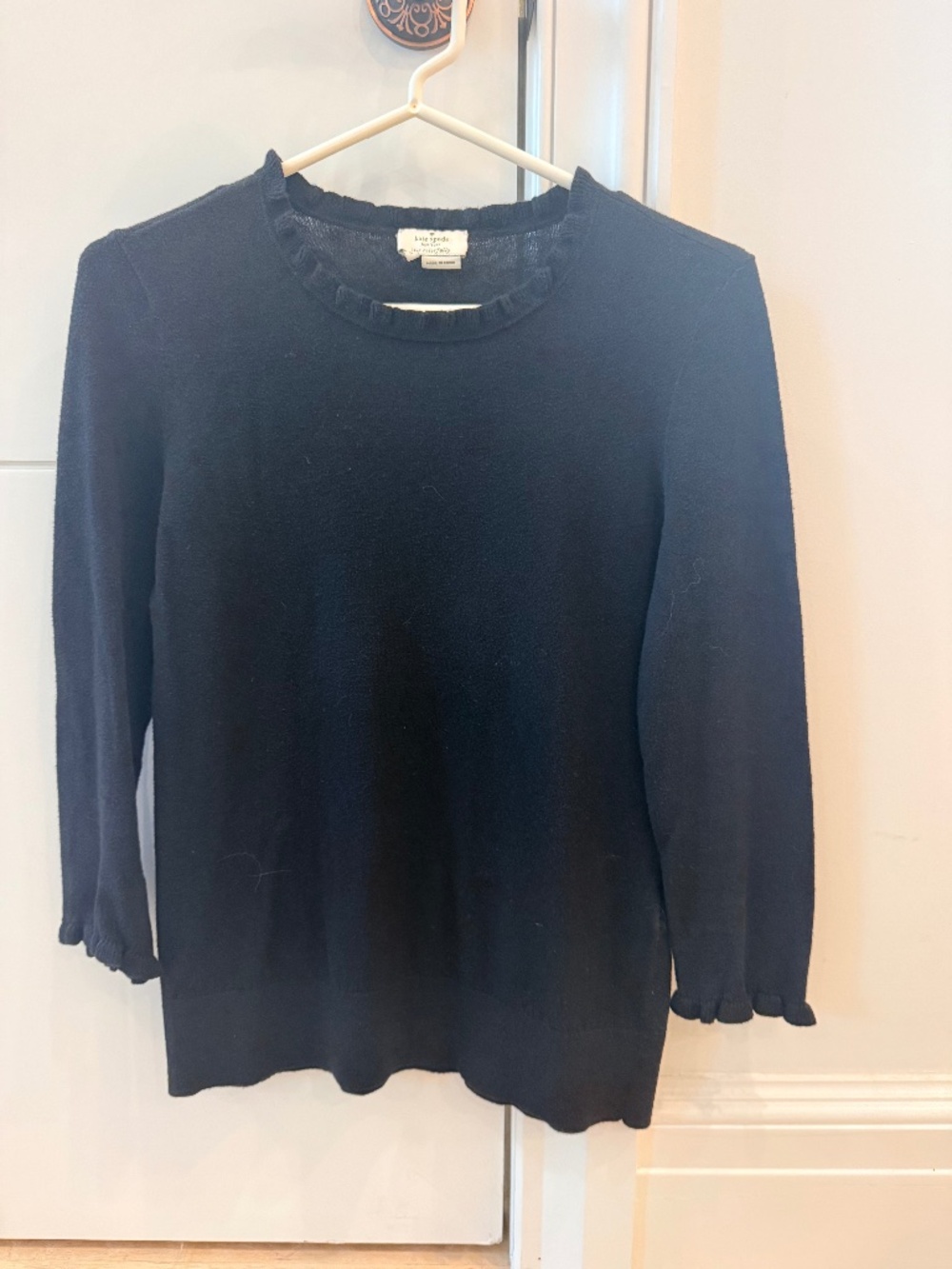 Kate Spade Size Small Black Lightweight Sweater